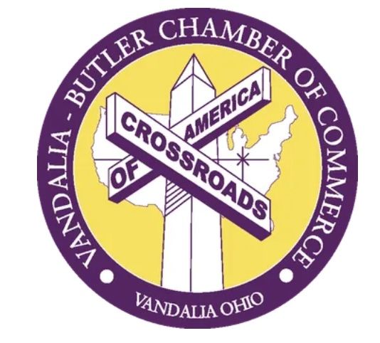 A logo for the butler chamber of commerce in vandalia ohio