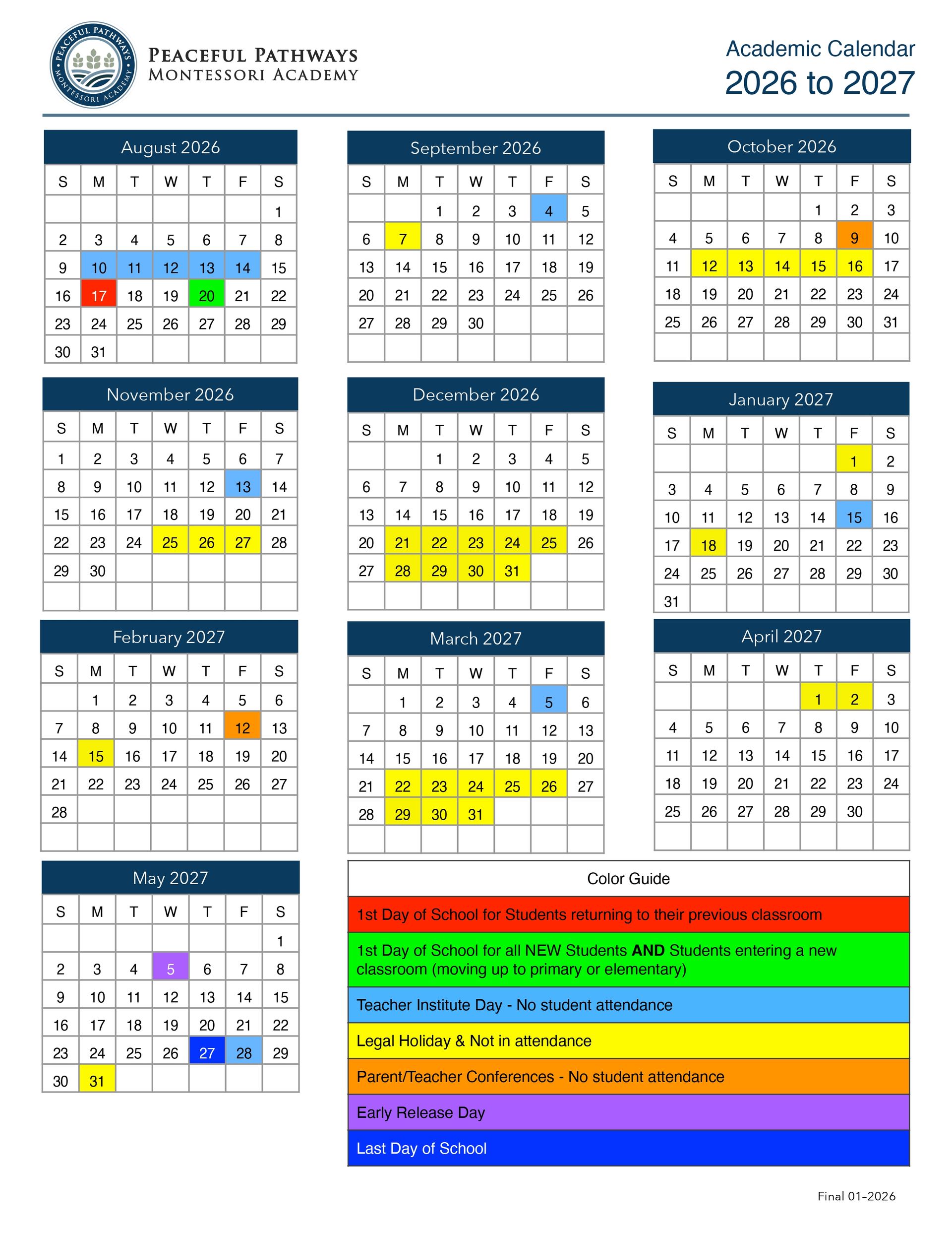 School calendar