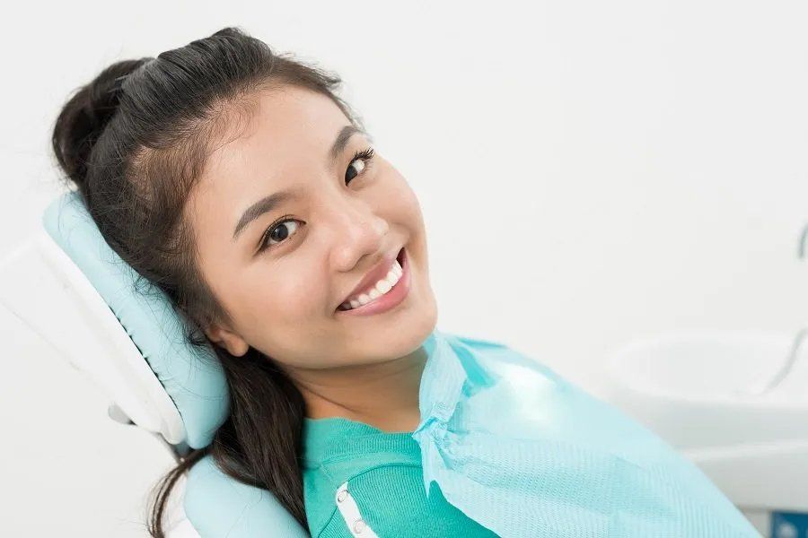 Charming Patient at the Dentist — Amherst, OH — Gregory Sy, DDS