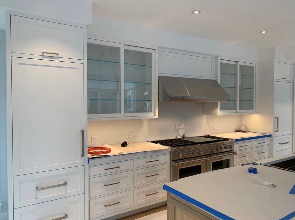 White Cabinets And Stainless Steel Appliances — Cape Coral, FL — X45 Cabinets