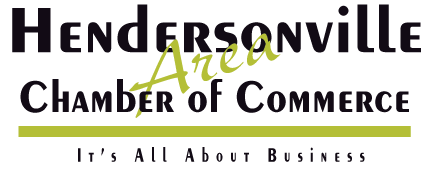 A logo for the hendersonville area chamber of commerce