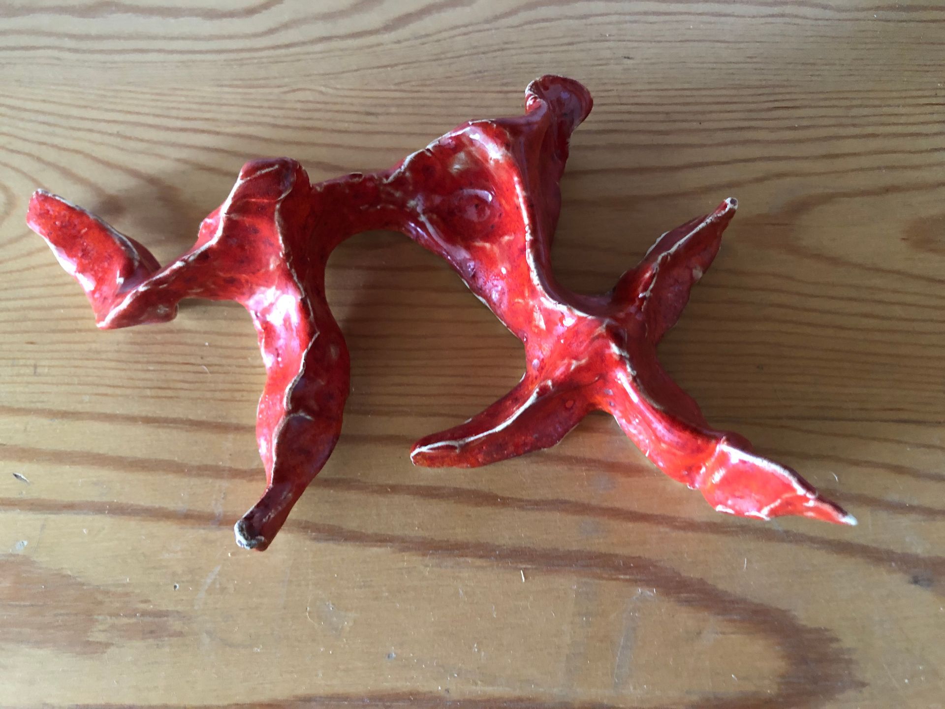 klein keramiek object, rood, Elisabeth Baron