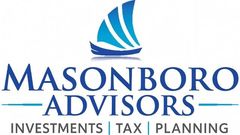 The logo for masonboro advisors has a sailboat on it.