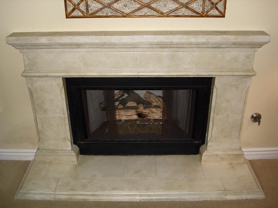 Fireplace with marble — Marble and granite in Middleton, MA