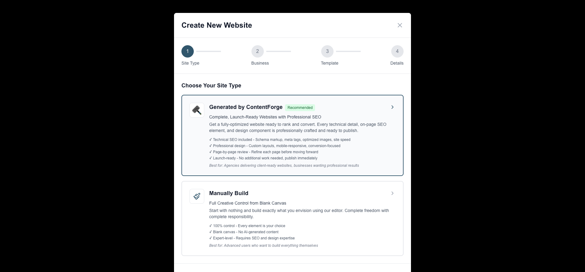 Complete Website Creation