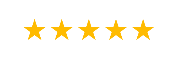 Five gold stars, indicating high rating.