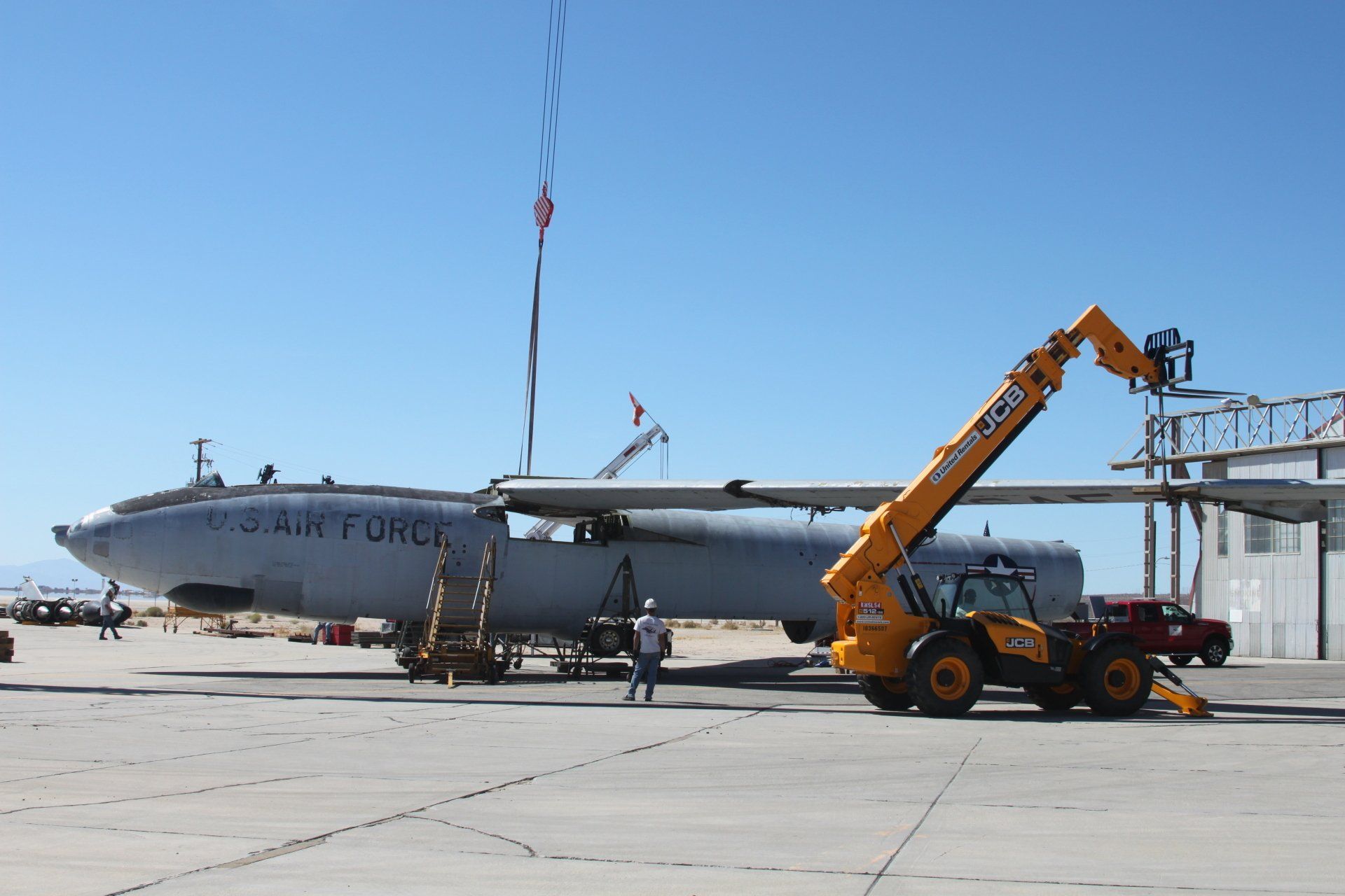 US Air Force Airplane — Lancaster, CA — Get Hooked Crane Service