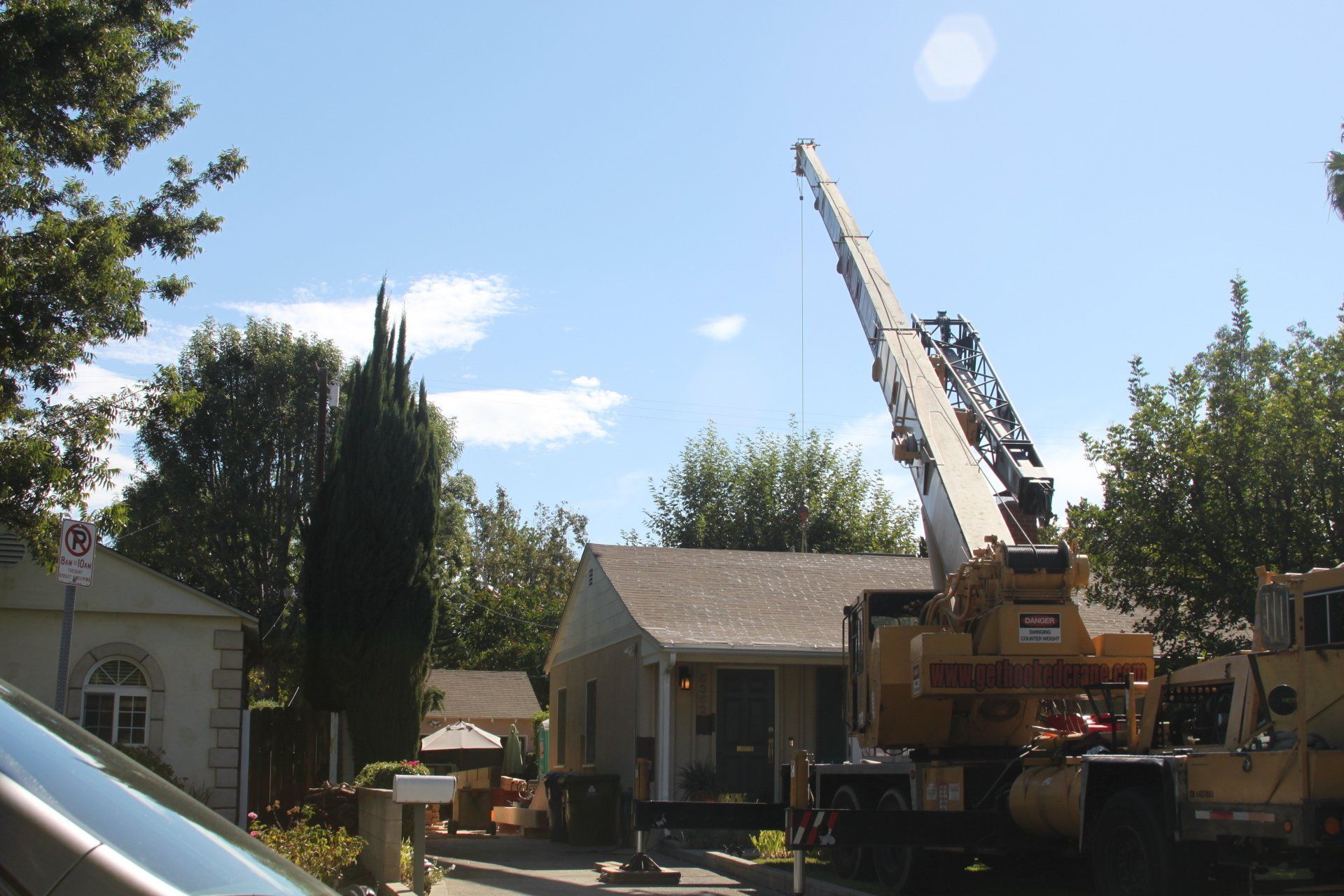 Residential Crane Service — Lancaster, CA — Get Hooked Crane Service