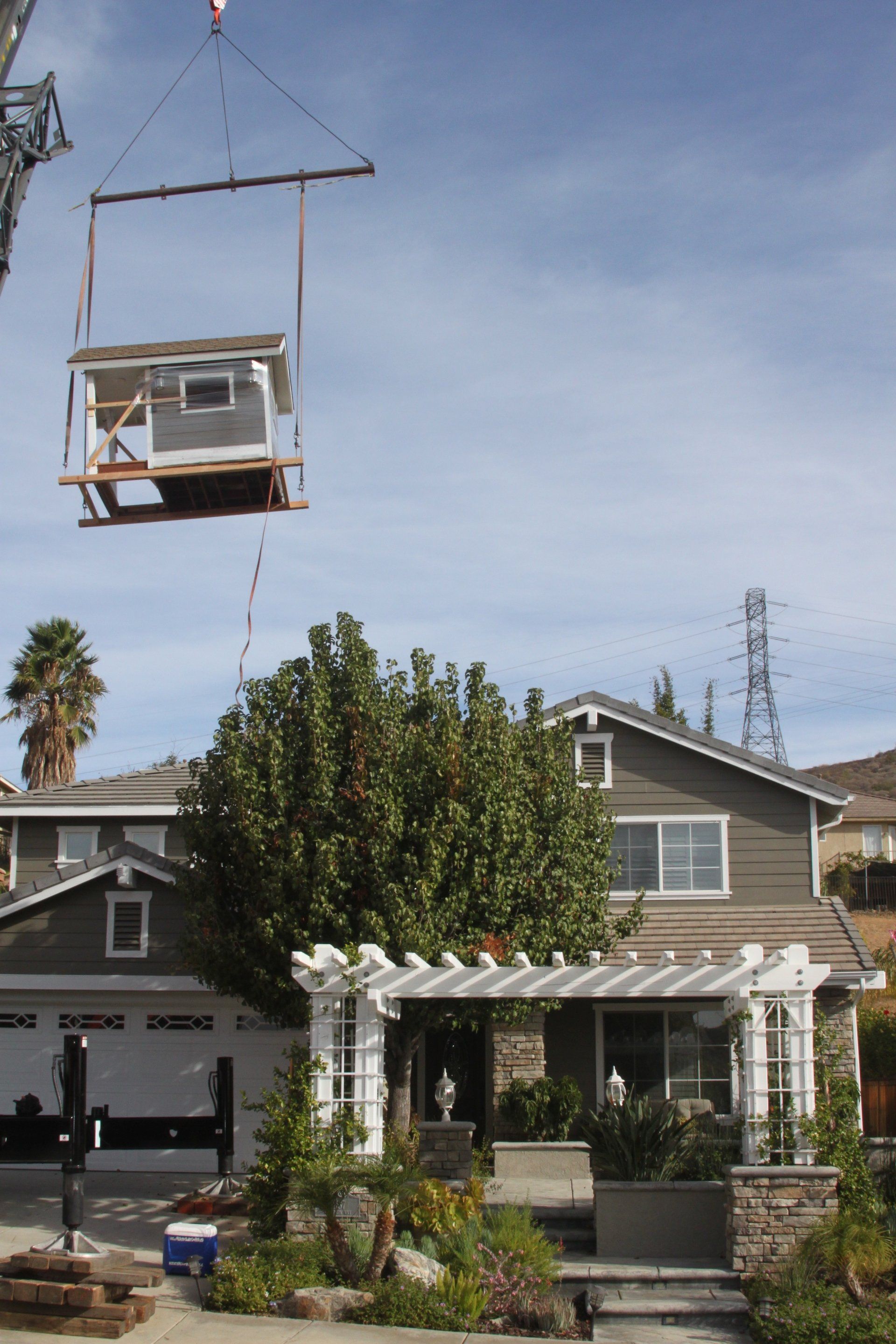 Residential House Crane Service — Lancaster, CA — Get Hooked Crane Service