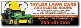 Taylor Lawncare & Screen Rooms