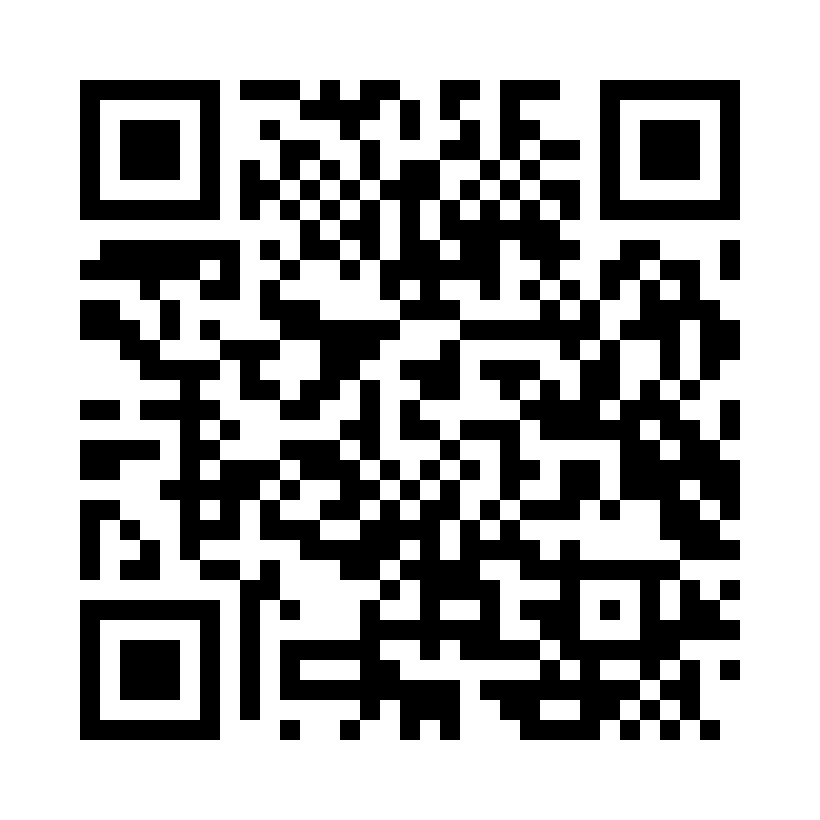 A black and white qr code on a white background.