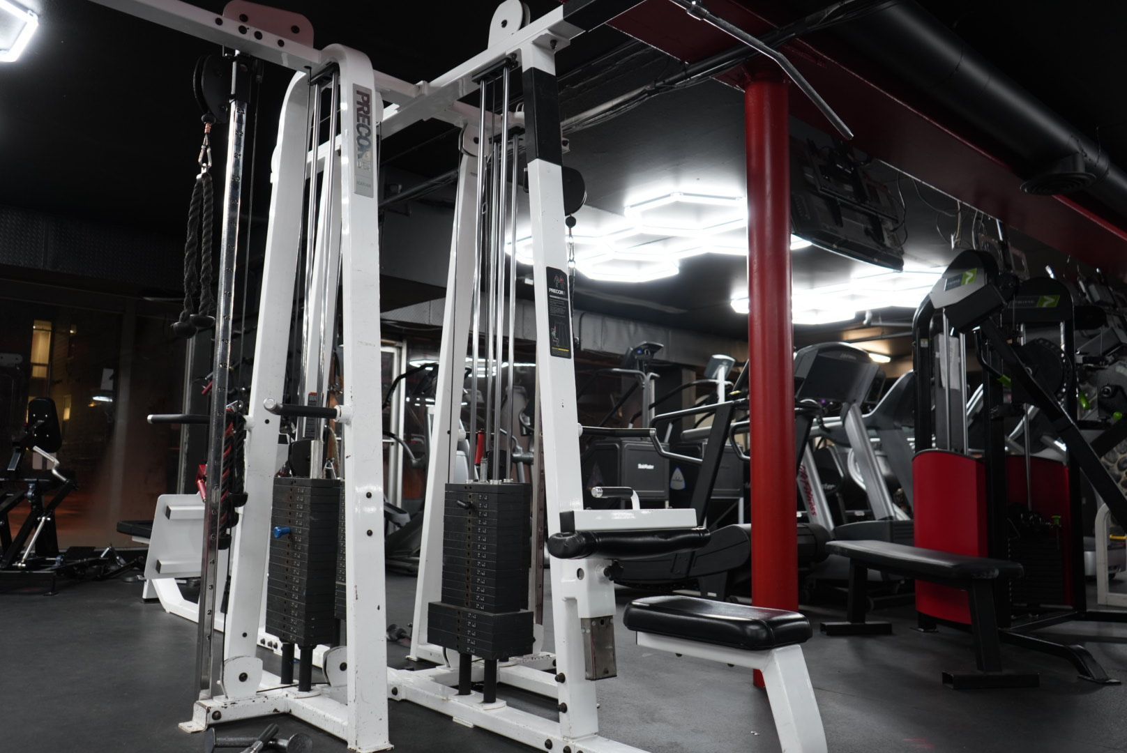State-of-the-art arm training equipment at Prodigy Gym, designed for biceps and triceps isolation and maximum strength gains.