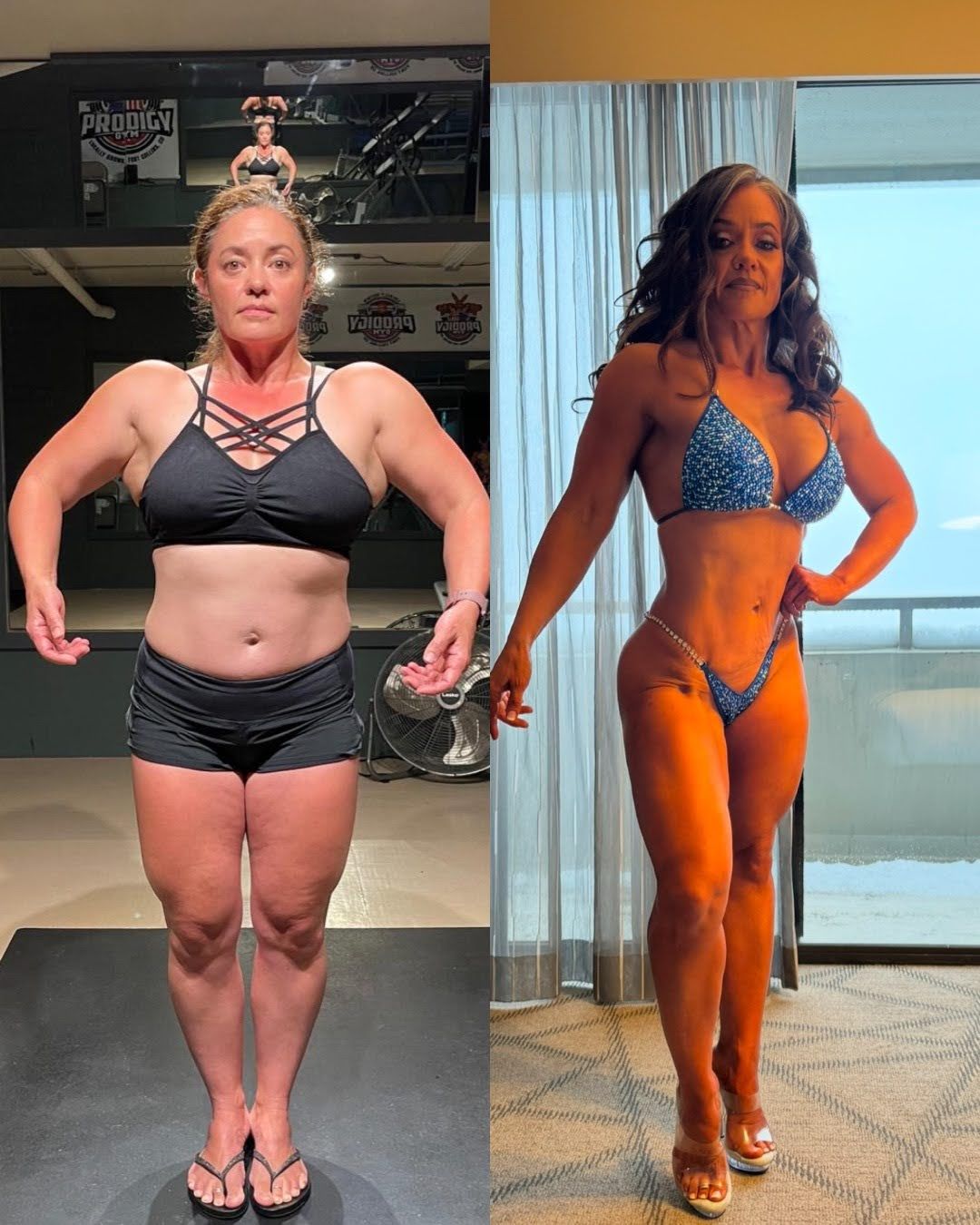 A man is standing in a living room looking at his cell phone.