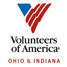 The logo for volunteers of america ohio and indiana