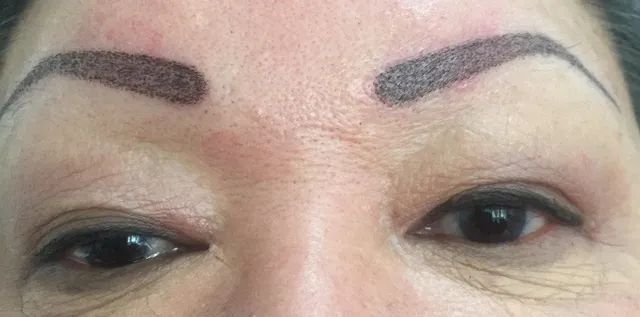 after brow tattoo