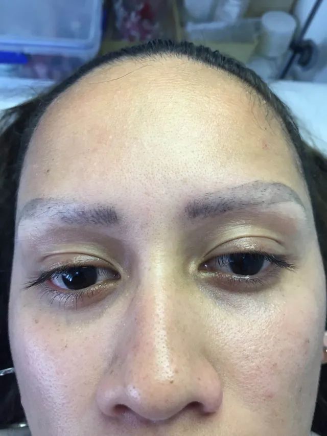 before permanent makeup