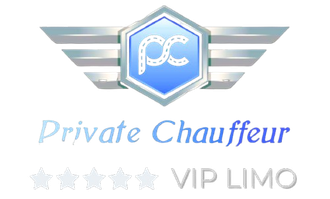 Logo for VIP Limo service: Winged emblem with PC initials, 