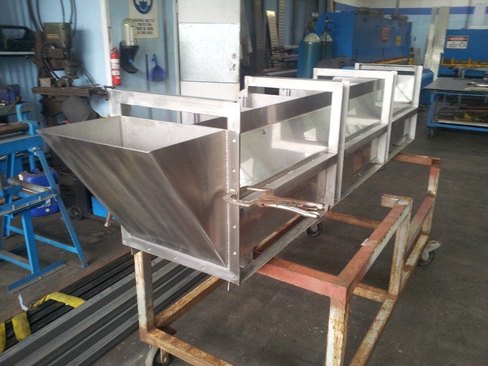 view of metal fabrication work