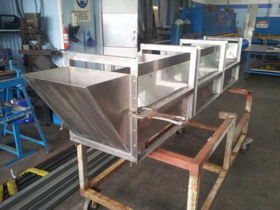 view of metal fabrication work