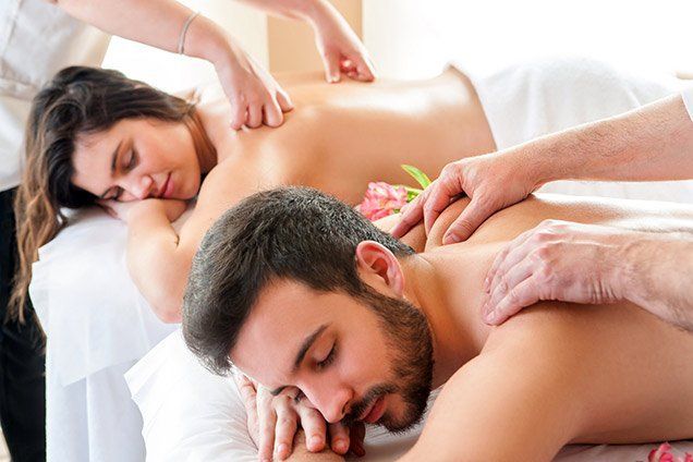Body Massage — Couple Having Relaxing Body Massage in North Miami Beach, FL