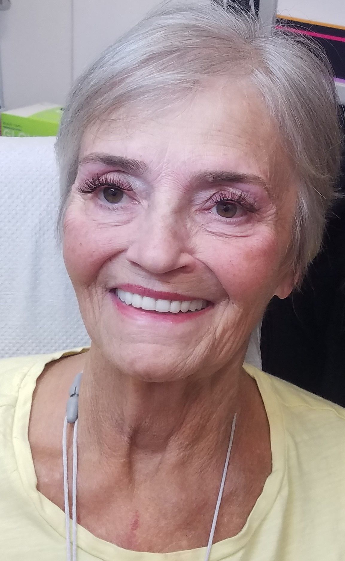 Eyelashes Done on Old Woman - North Little Rock, AR - Sherrye’s Esthetics and Wellness Spa
