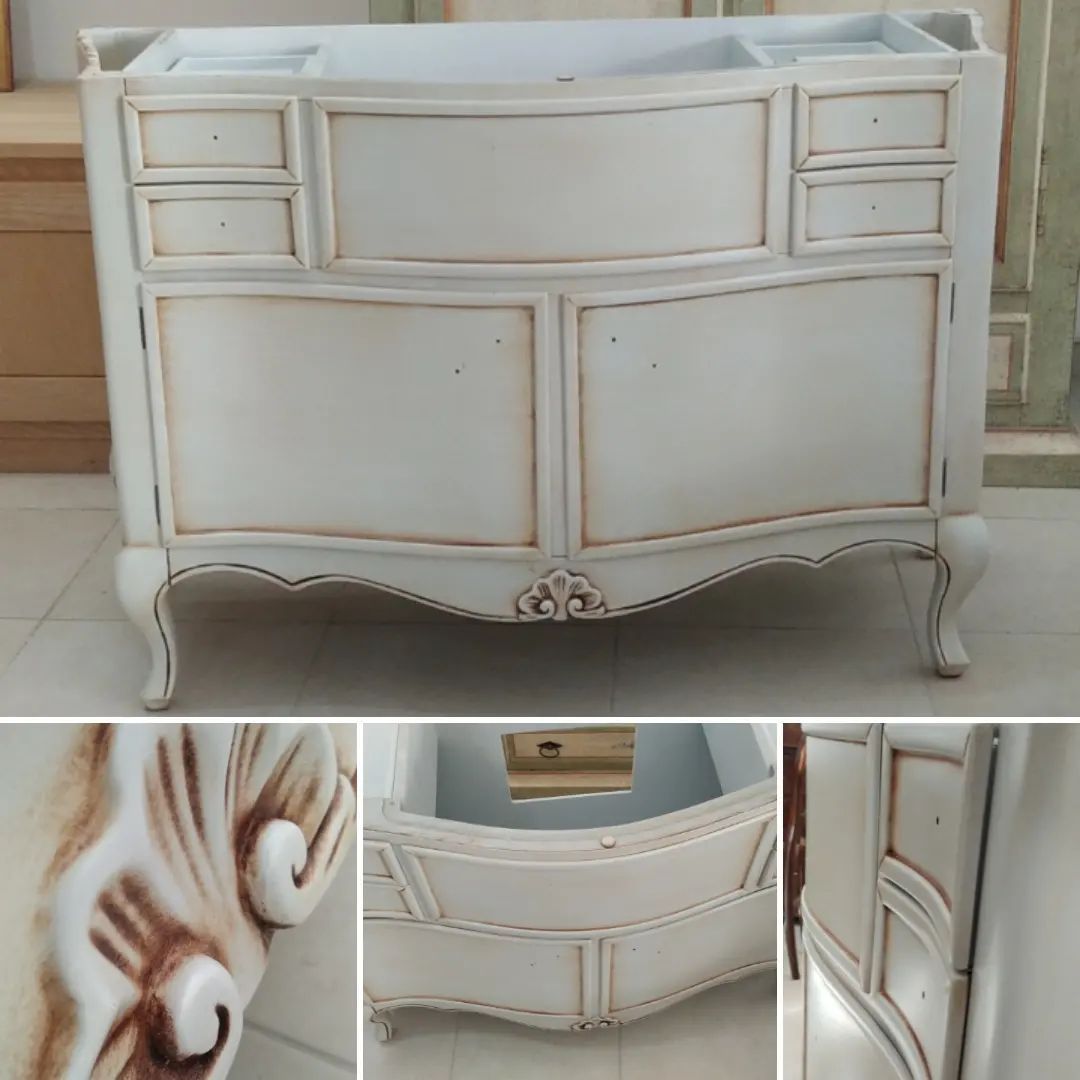 MOBILE BAGNO LACCATO E PATINATO A BRINDISI FALEGNAMERIA ROCHIRA ARREDAMENTI