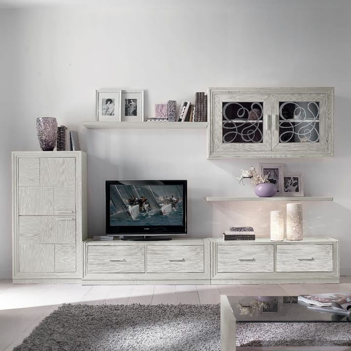 PARETE ATTREZZATA IN FRASSINO  ROCHIRA ARREDAMENTI SU MISURA