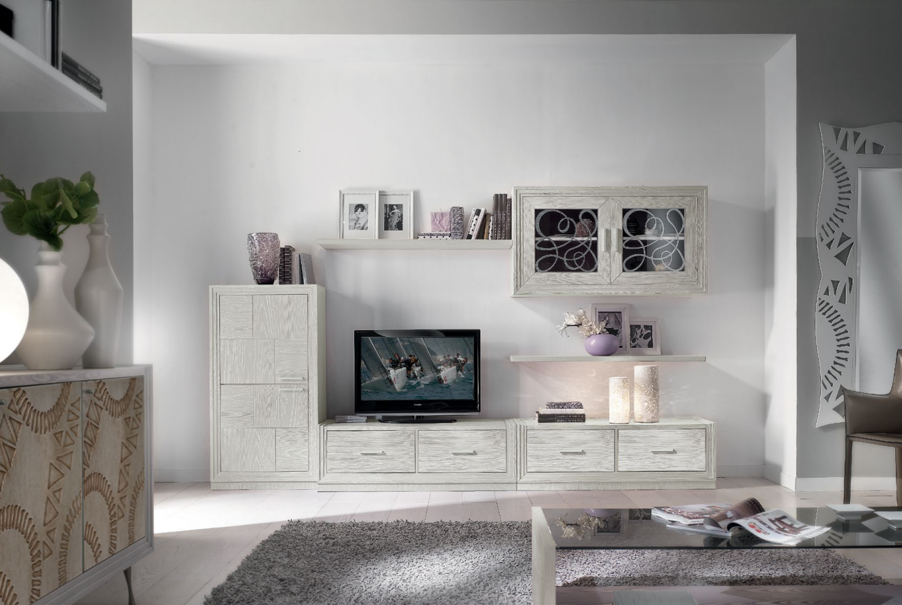 SOGGIORNO COMPONIBILE IN FRASSINO A MESAGNE FALEGNAMERIA ROCHIRA