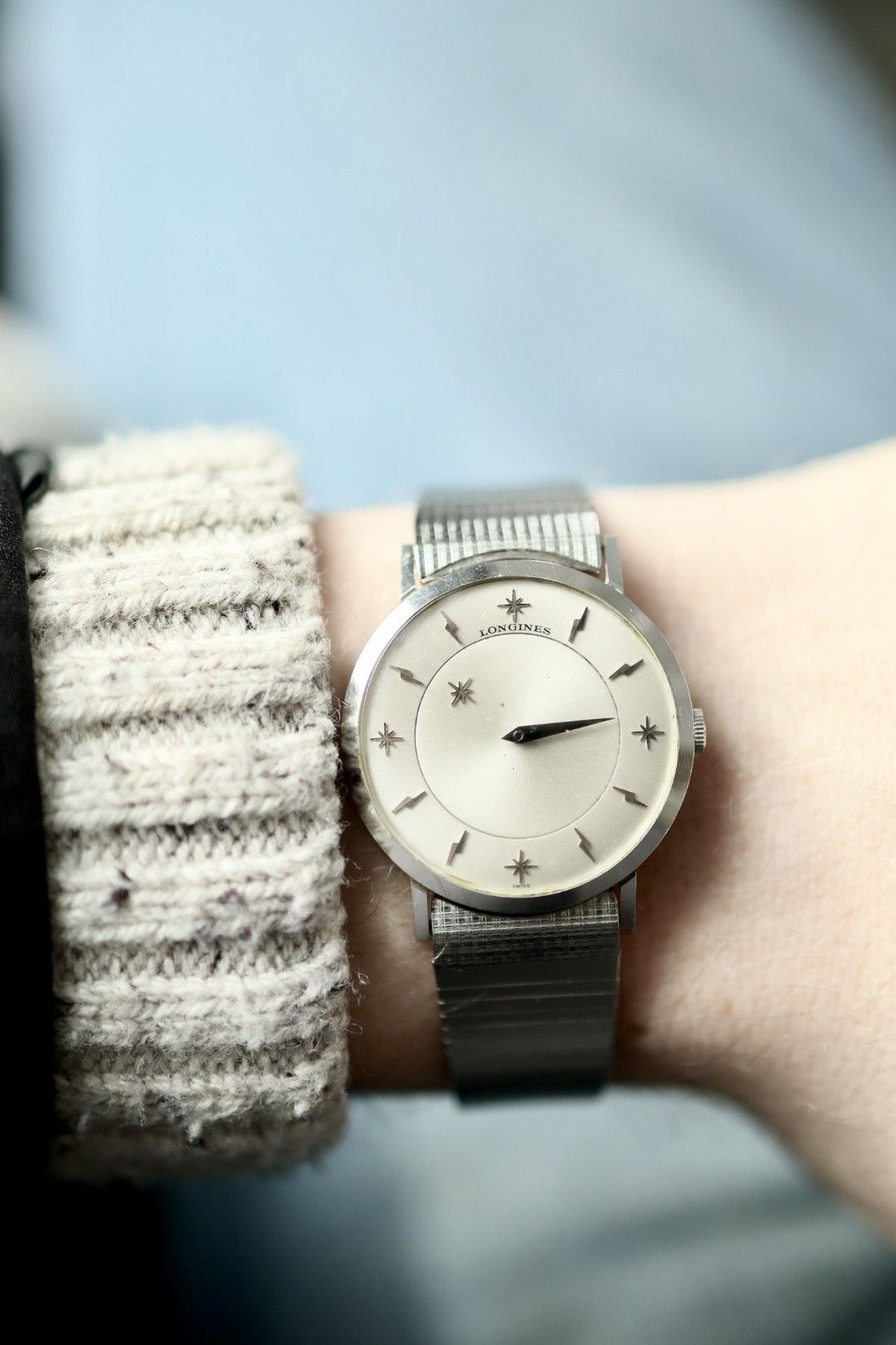 1950's Longines Mystery Dial w/ original 10K GF bracelet.