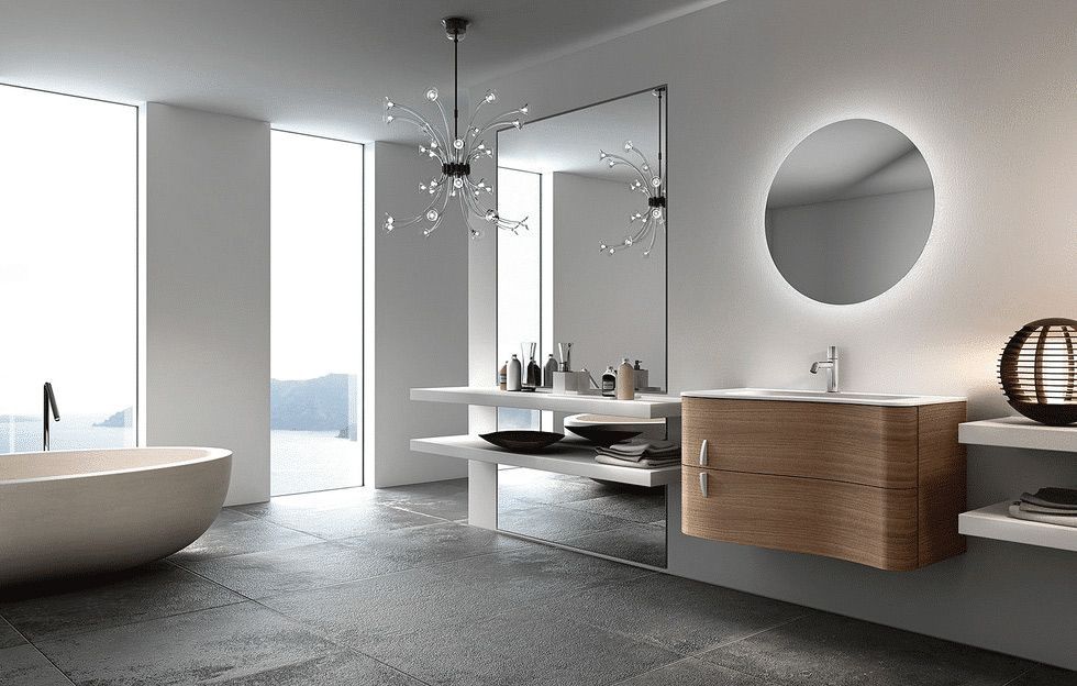 Bathroom Interior With Mirror On The Wall — Fixtures & Fittings In Tweed Heads South, NSW