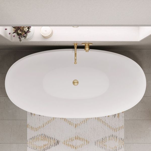 Top View Of Bathtub With Gold Wall Taps — Fixtures & Fittings In Tweed Heads South, NSW