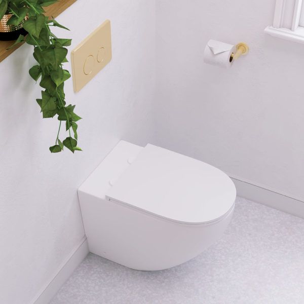 White Toilet Hung On The Wall — Fixtures & Fittings In Tweed Heads South, NSW