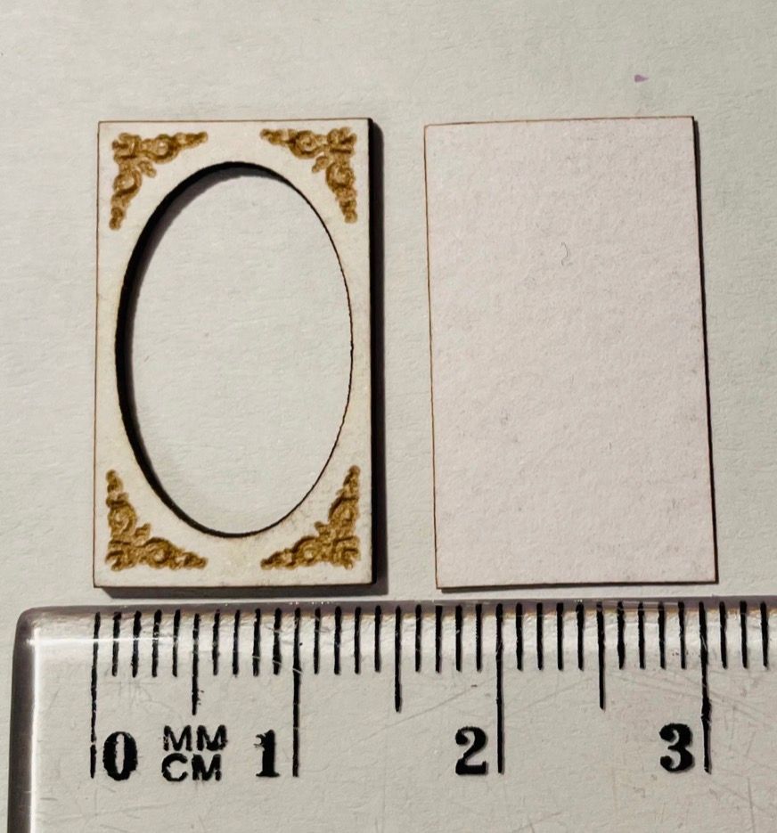 6 DECORATIVE PICTURE FRAMES DECORATIVE OVAL . 1/48 scale KIT