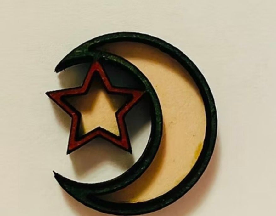 CRESCENT MOON WALL SHELF AND MOON STAR WALL DECORATION 1/48 scale KIT