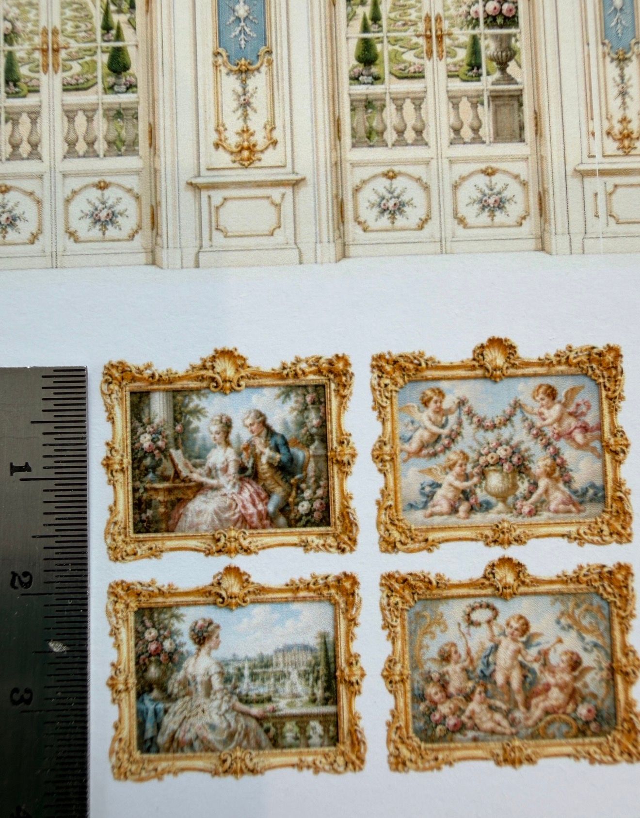 Wallpaper, fabric, carpet. SET ROCOCO . The Queens suite. 1/48 scale