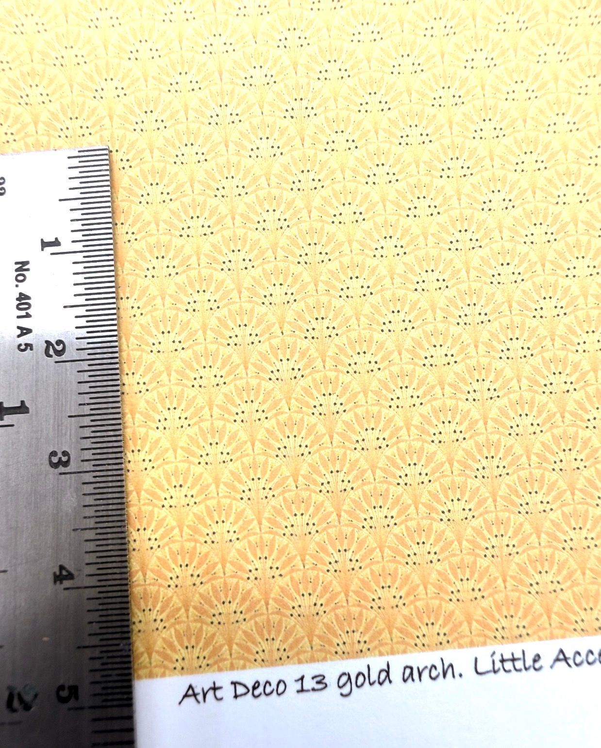 Wallpaper /fabric Art Deco 13 gold arch. 1/48 scale