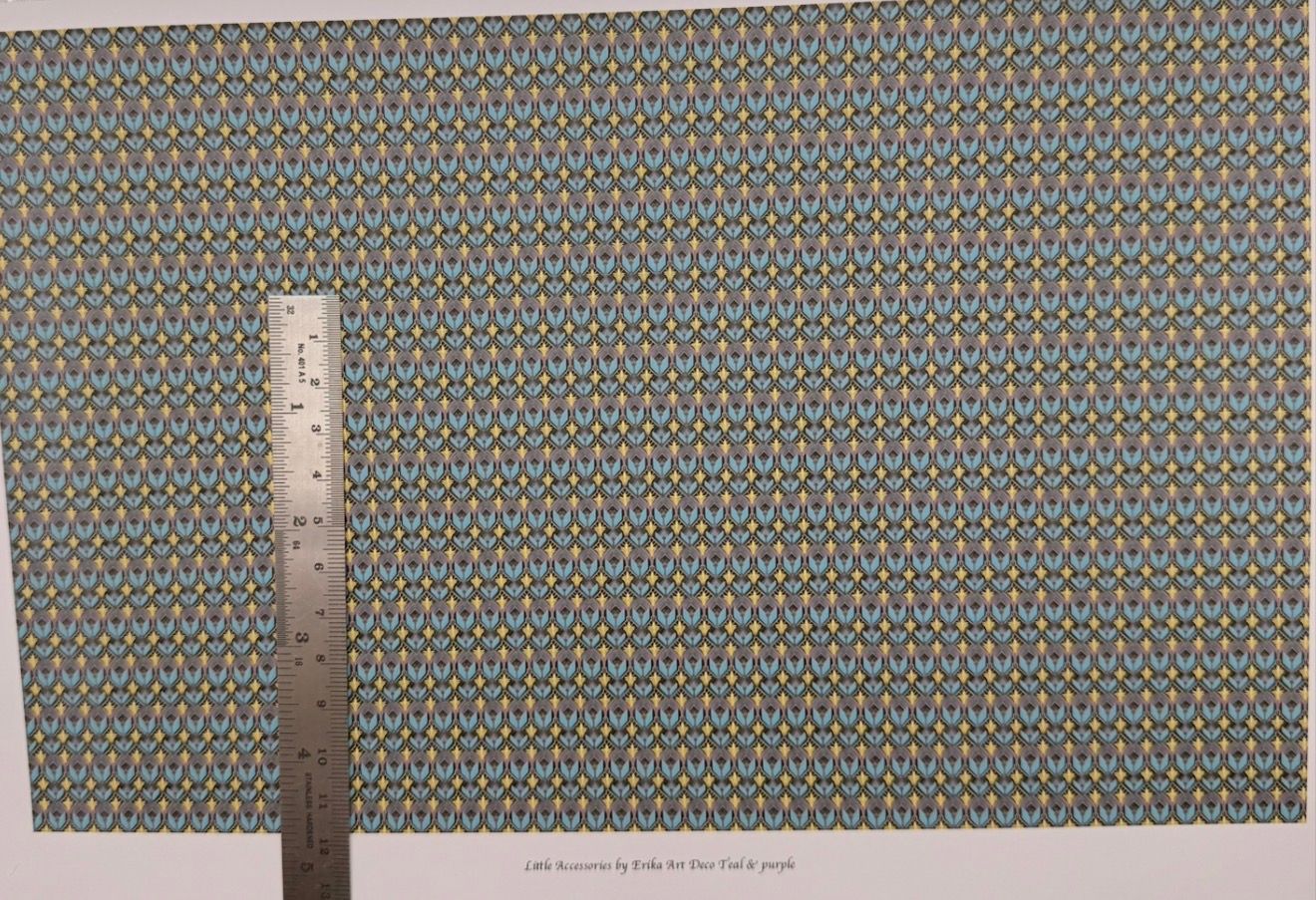 Wallpaper Art Deco te 1/48 scale al & purple