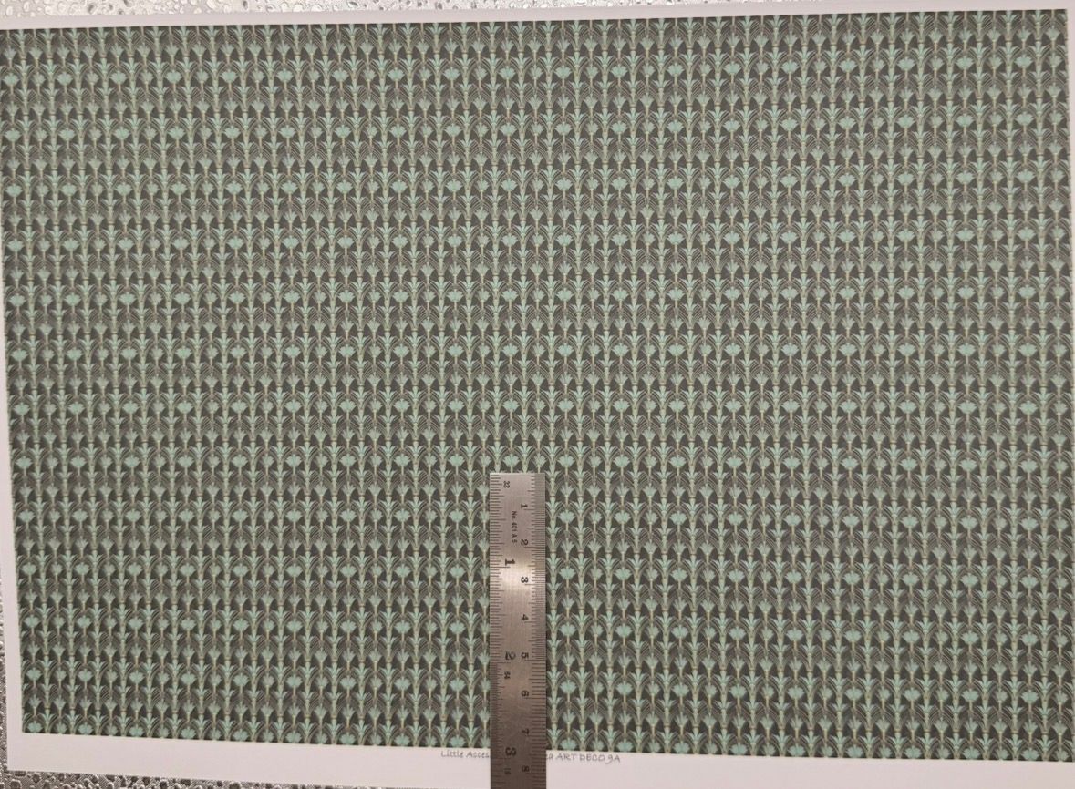 Wallpaper/fabric Art Deco 9A.  1/48 scale