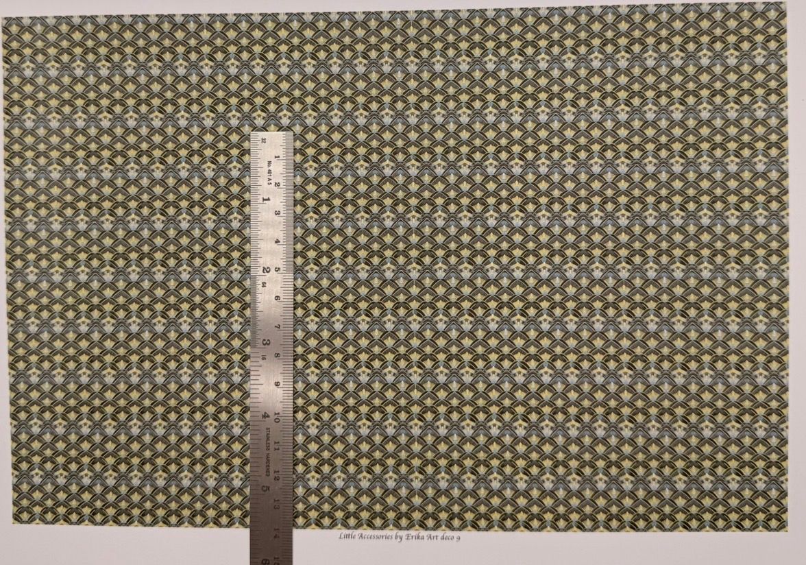 Wallpaper/fabric. Art Deco 9.   1/48 scale