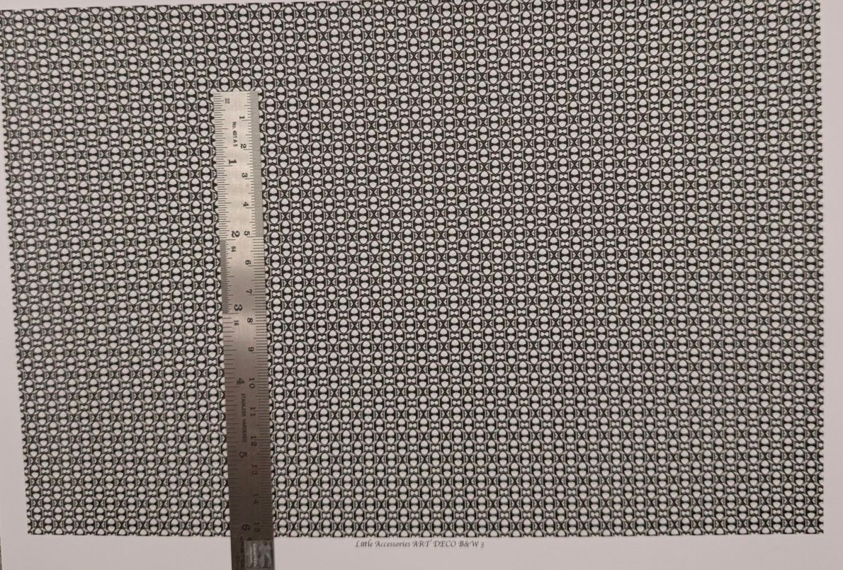 Wallpaper/fabric Art Deco B&W 3.   1/48 scale