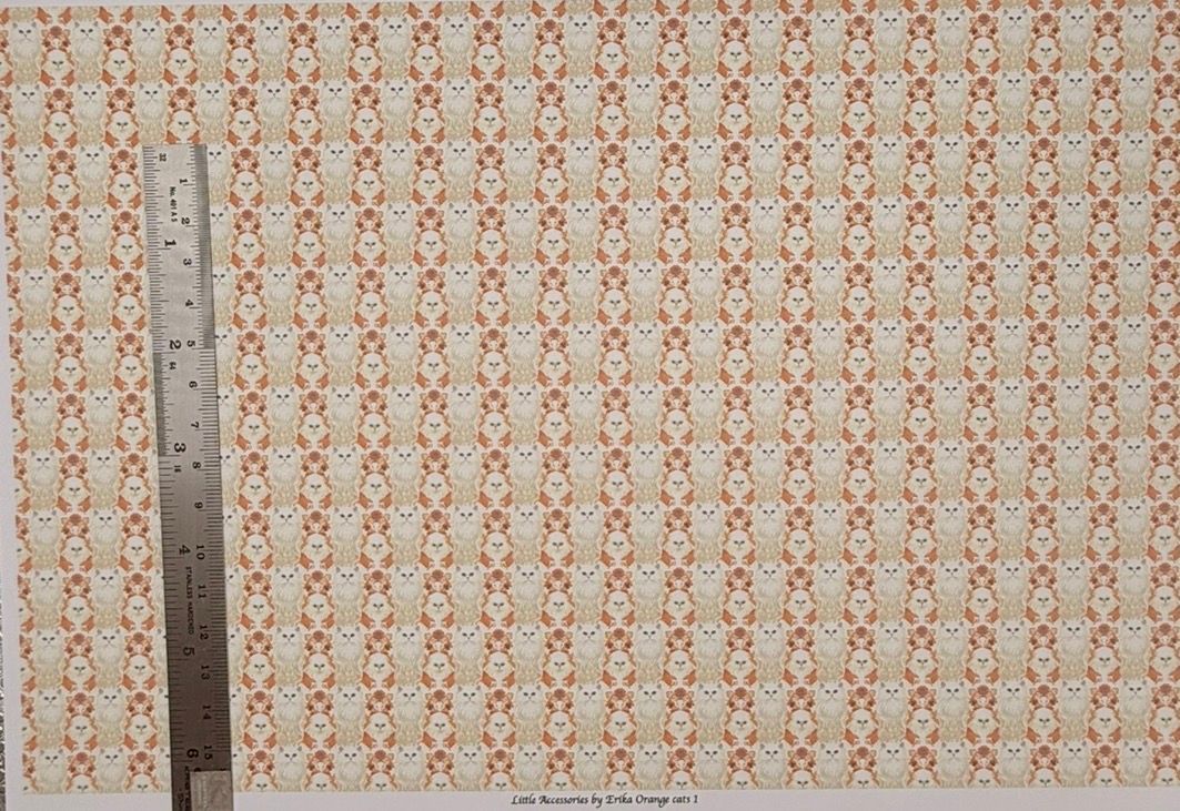 Wallpaper/ fabric CAT siamese turquoise 1. 1/48