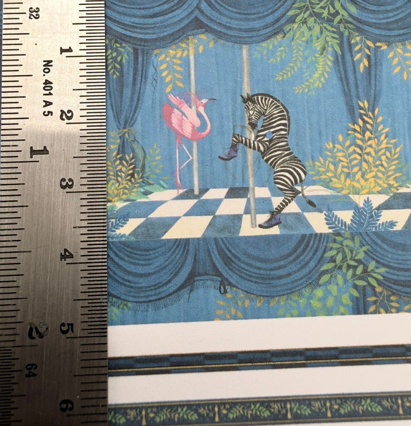 Wallpaper/fabric Set pole dancing wild animals Navy