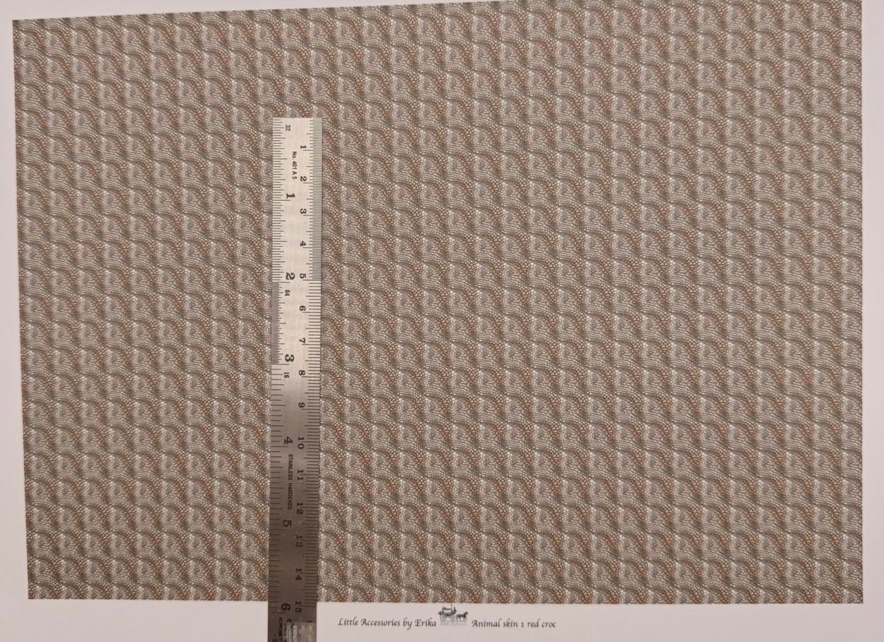Wallpaper/fabric. Animal skin 2 red croc 1/48