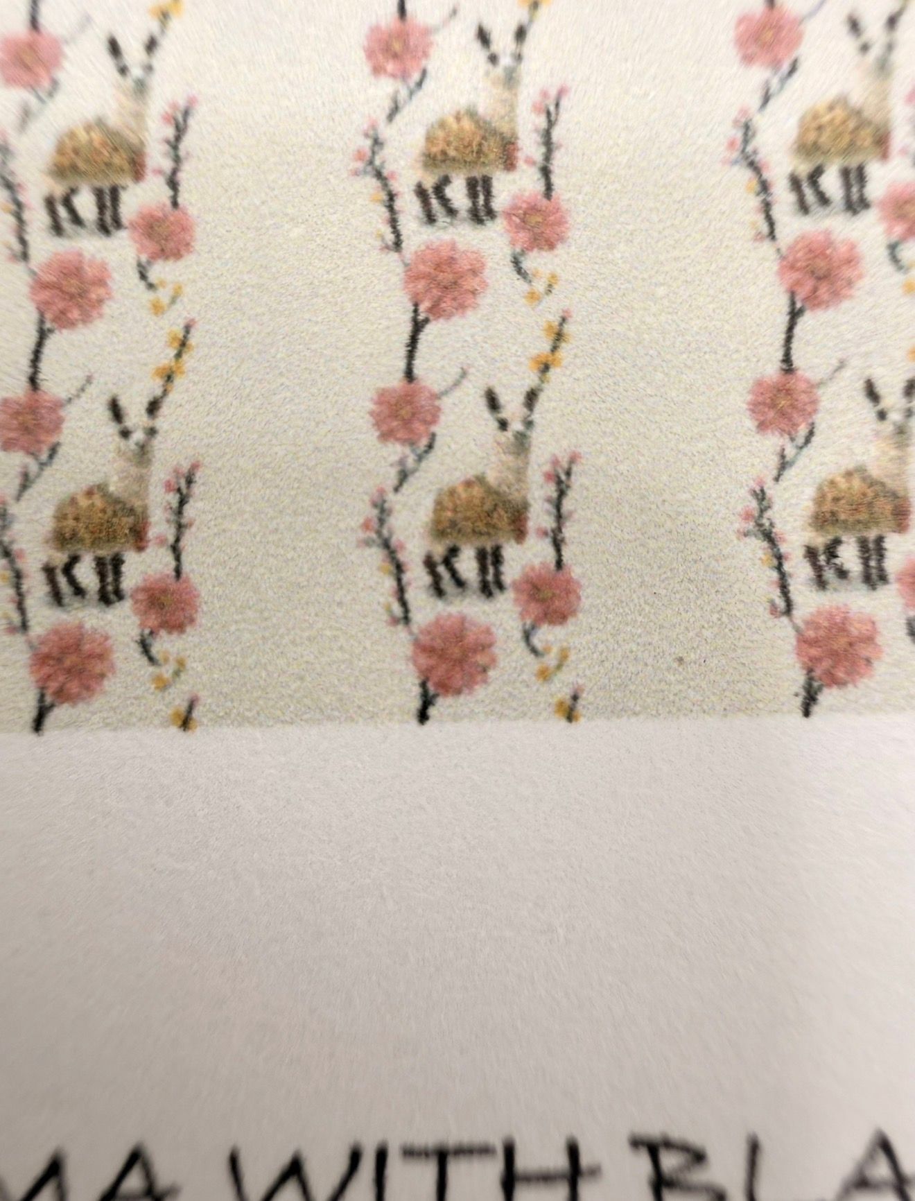 Wallpaper/fabric. Llamas with blanket 1/48 scale