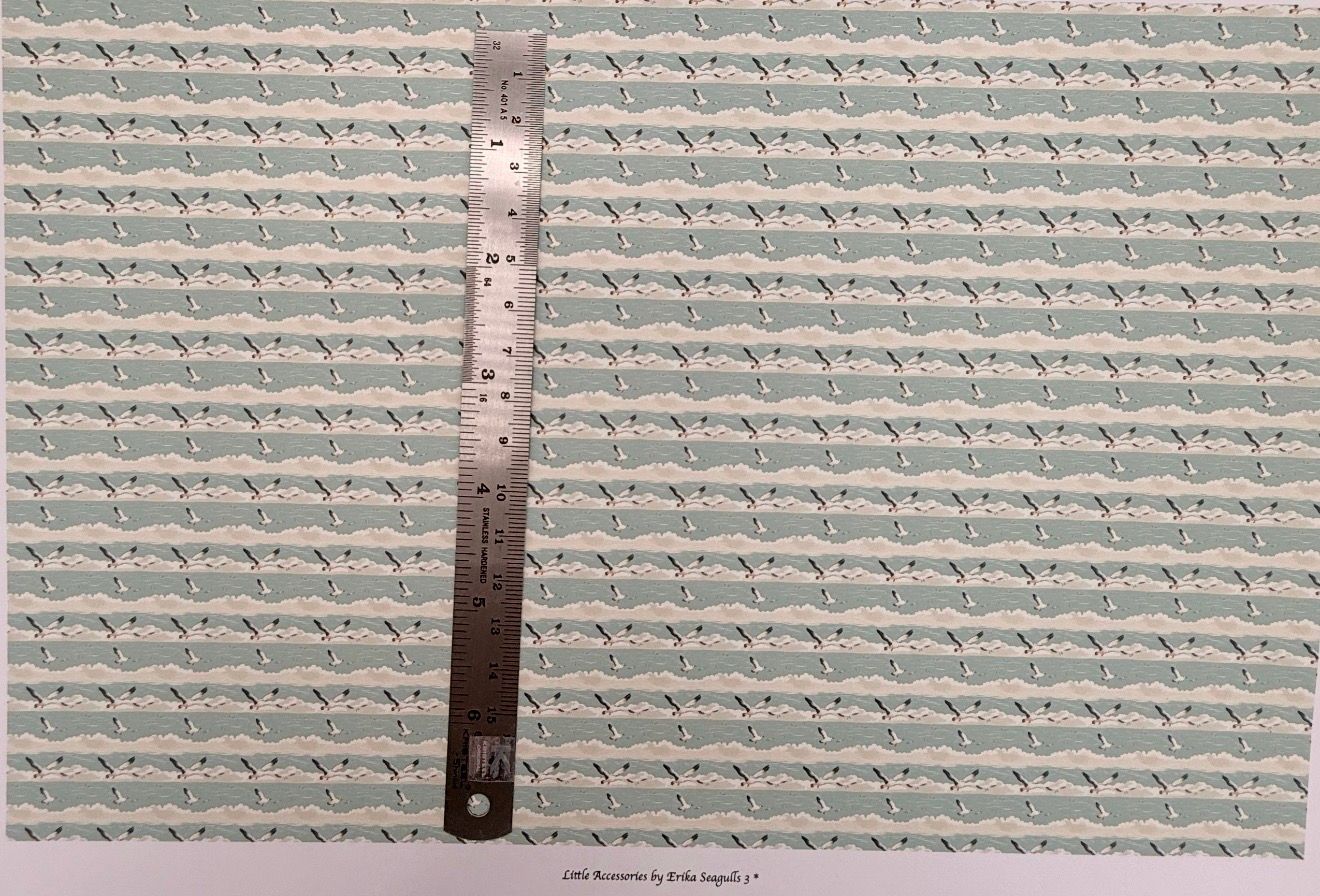 Wallpaper/fabric.  Seagulls 3.    1/48 scale