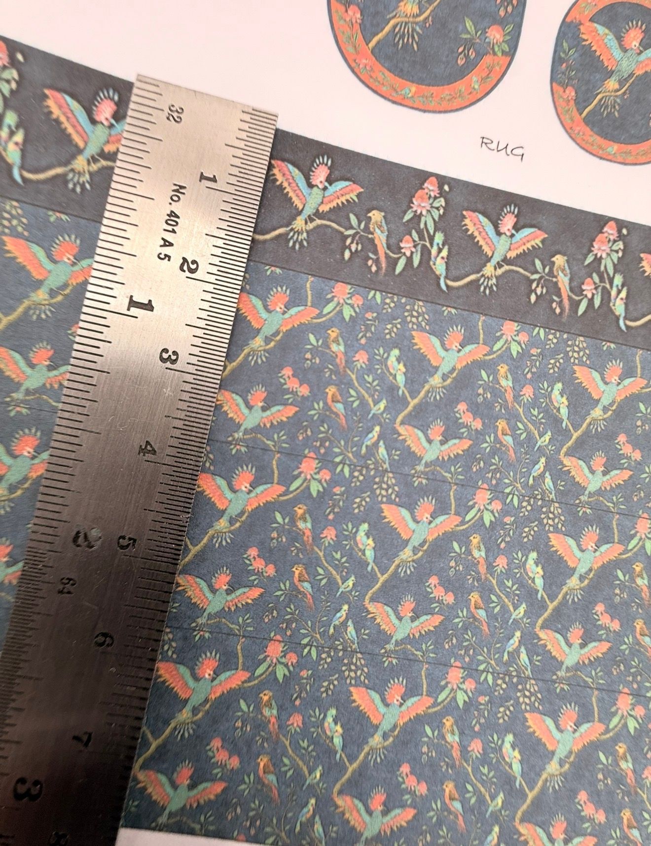 Wallpaper/fabric SET Exotic birds 1