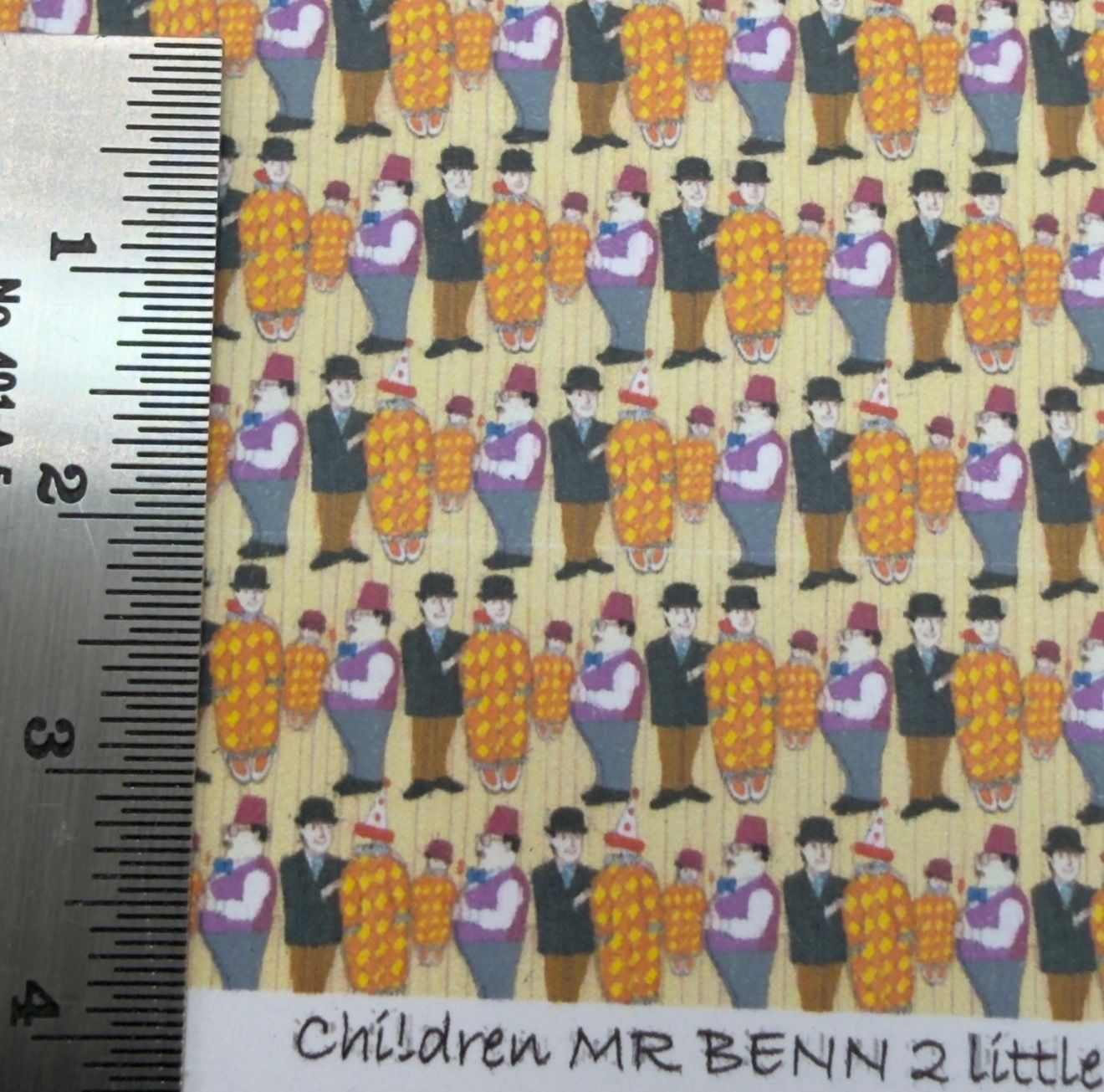 Wallpaper/fabric. SET Children. Mr Benn 2  1/48 scale