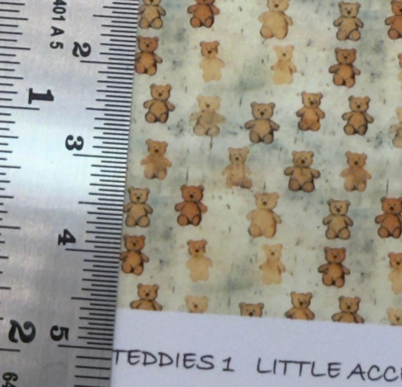 Wallpaper/fabric. Children. Teddies 1       1/48 scale