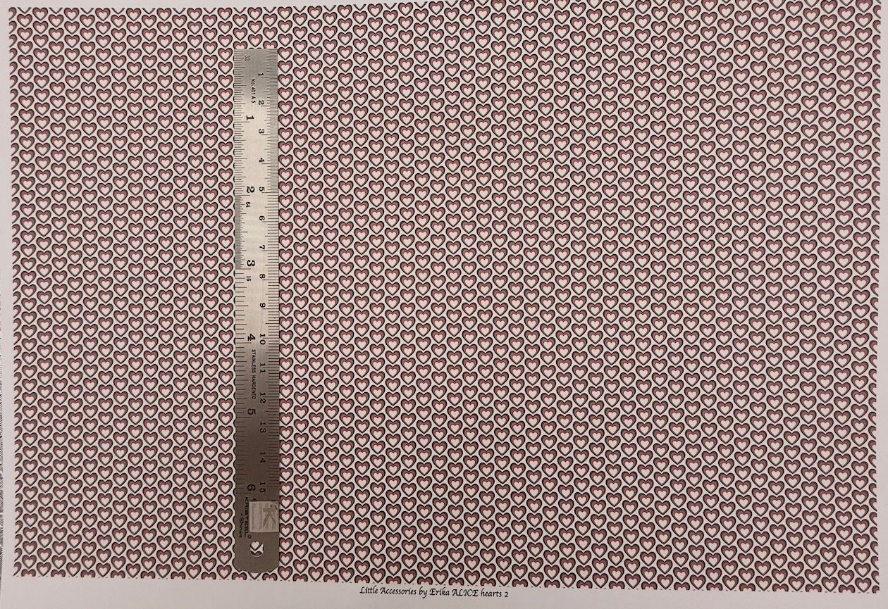 Wallpaper/fabric. Children Alice hearts