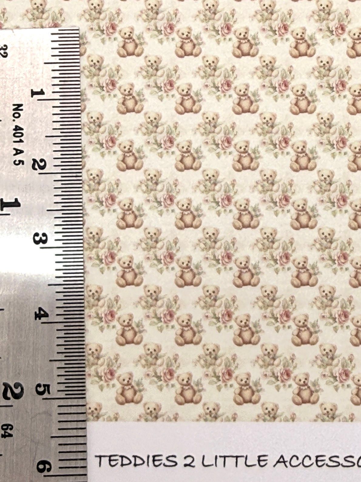 Wallpaper/fabric. Children Teddies 3 - 1/48 scale